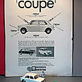 Norev, l'Austin <b>1100</b> et une publicité des années 60 ! Une jolie miniature aux quatre vitres descendantes ! 