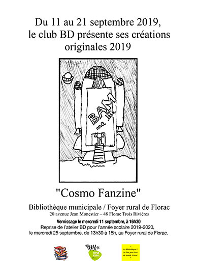 Affiche version blog Cosmos fanzine sept 2019