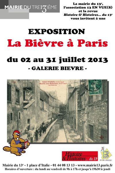 affiche 40X60 exposition Bievre mairie du 13e leger