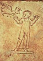 l'Orant et la colombe avec la palme