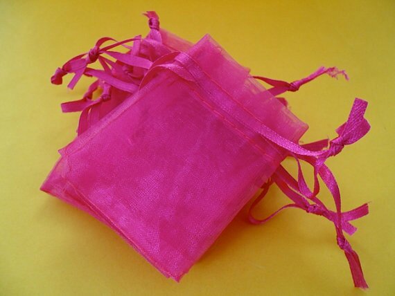 2013 1221 Chikipanda - pink organza bags
