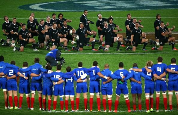 All-Blacks-haka-versus-XV-de-France-in-a-rugby-test-match-in-New-Zealand