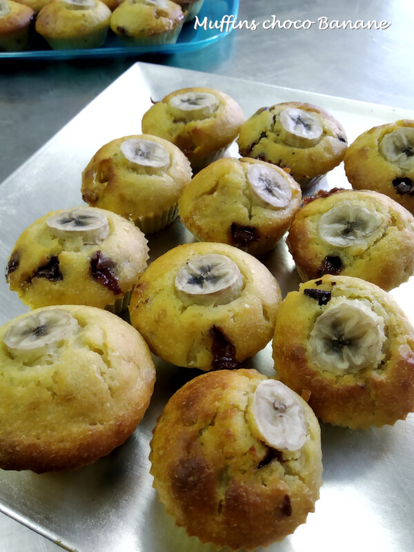 muffins choco banane