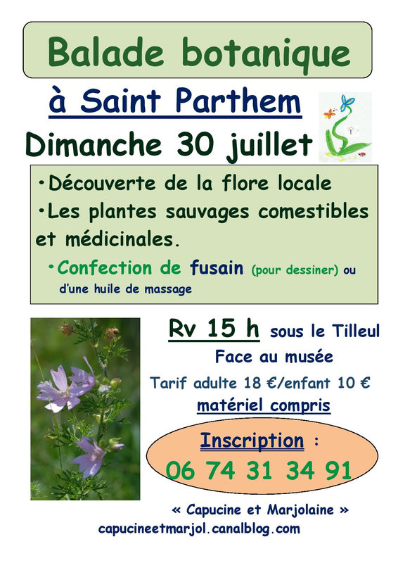 BALADE SAINT PARTHEM Dimanche 30 juillet 2023