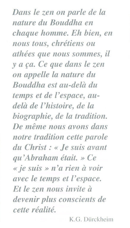 Citation de K G Durckheim