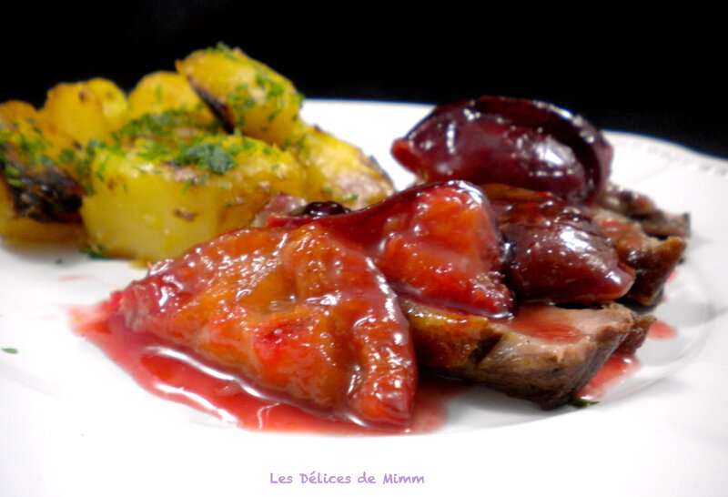 Filets de canard au miel et aux prunes 3