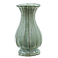 An exceptionally rare <b>Guanyao</b> barbed pear-shaped vase, Southern Song dynasty