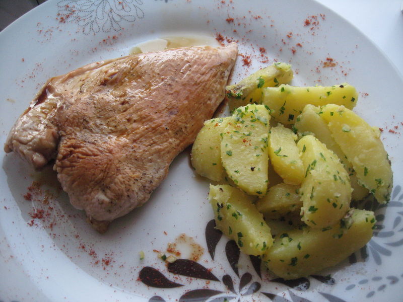 Blanc De Poulet En Papillote Sans Matiere Grasse blanc de poulet (sans matiere grasse) et c pomme de terre persiller