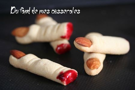 Doigts de sorcière et spaghetti d’halloween recettes Sablés doigts de sorcière pour Halloween