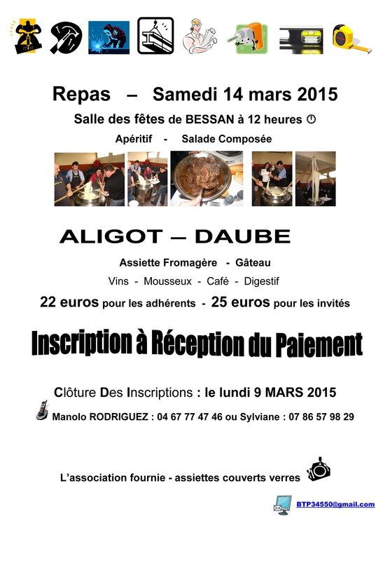 affiche repas aligot 14 mars 2015