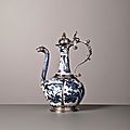 Ewer, China, Wanli period, circa 1590-1610 (porcelain) The <b>Netherlands</b>, 19th century (silver mounts)
