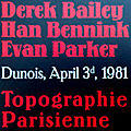 Derek <b>Bailey</b>, Han Bennink, Evan Parker : Topographie parisienne (FOU, 2019)