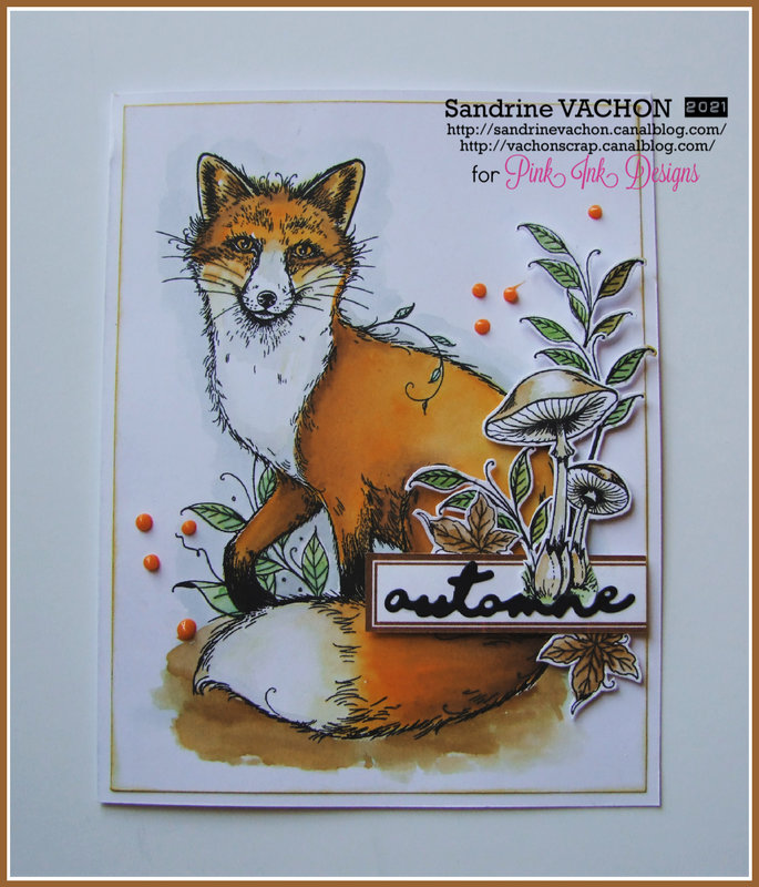 Carte Fox Pink Ink Designs Sandrine VACHON (2)