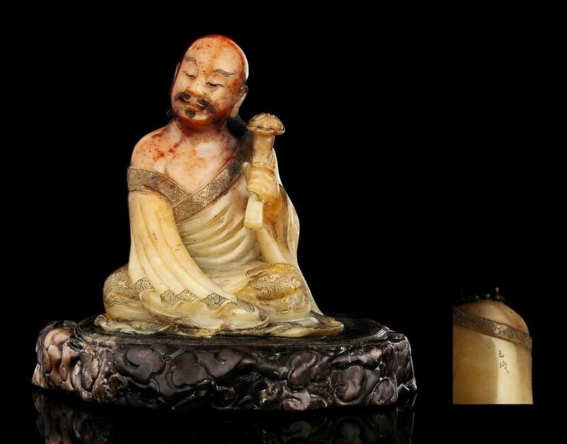 a_signed_soapstone_figure_of_a_seated_luohan_signed_yu_xuan_18th_centu_d5367044g