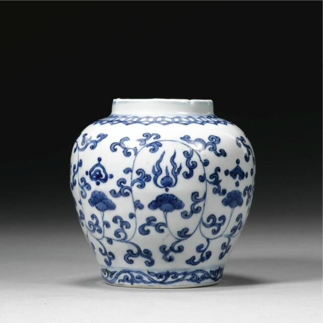 A Blue And White 'Bajixiang' Jar, Wanli Mark And Period (1573-1620)
