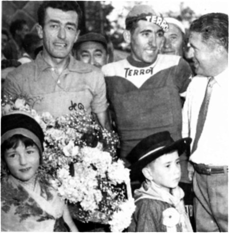 Monédières avec Bobet vainqueur, Huot 2° et Jean Ségurel