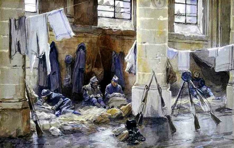 Flameng cantonnement 11 1916