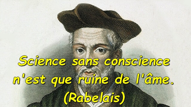 Science-Conscience-Âme-- Rabelais (Citation - In, Pantagruel)