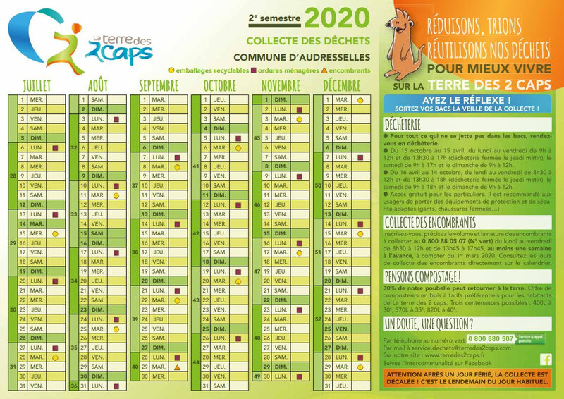 calendrier collecte S2