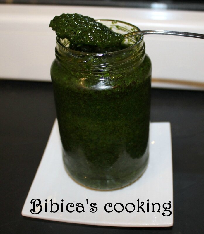 Pesto à l'ail des ours cuillère