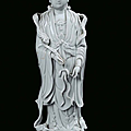 A <b>Blanc</b> de <b>Chine</b> porcelain Guanyin, <b>China</b>, Dehua, Qing Dynasty, 19th century