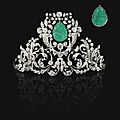 Emerald and <b>diamond</b> <b>tiara</b>, 19th century 
