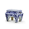 A blue and white 'dragon' <b>censer</b>, Mark and period of Wanli (1573-1620)