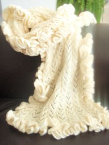 coffinette echarpe tricot crème 4