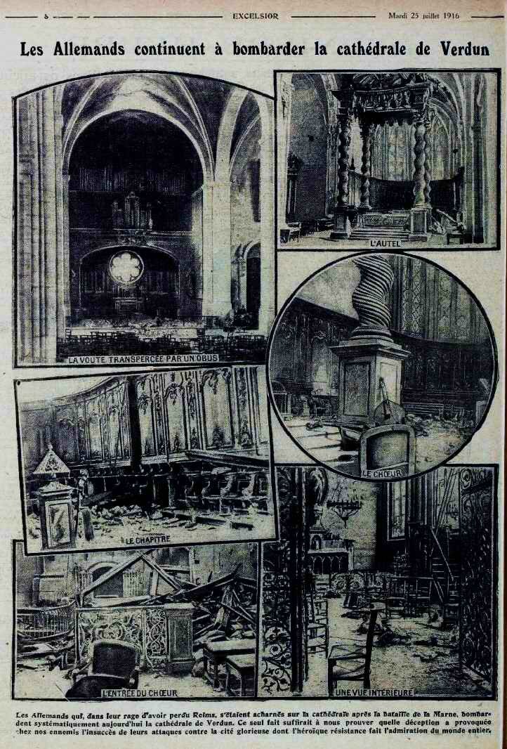 Verdun cathédrale 25 11 1916