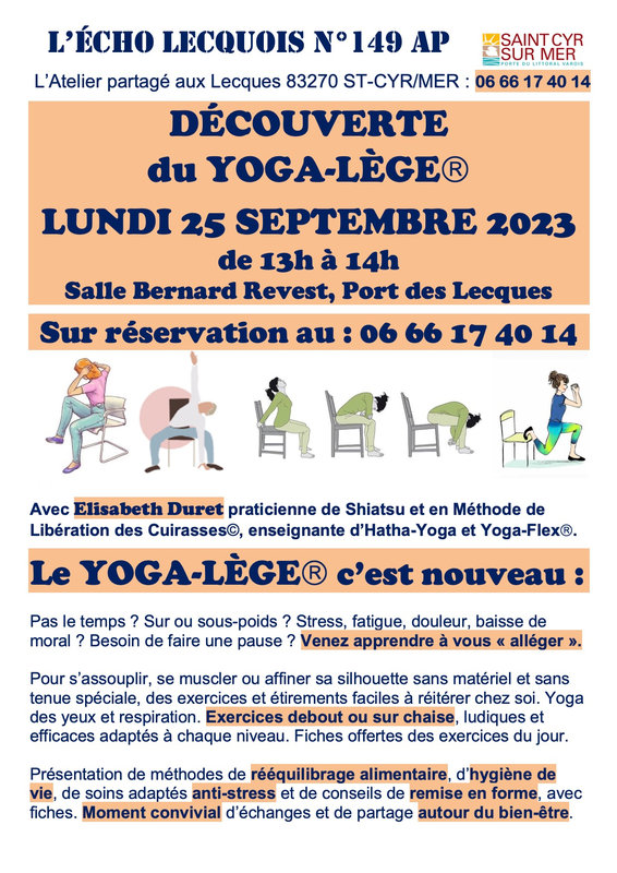 EL 149 DÉCOUVERTE YOGA-LÈGE BR