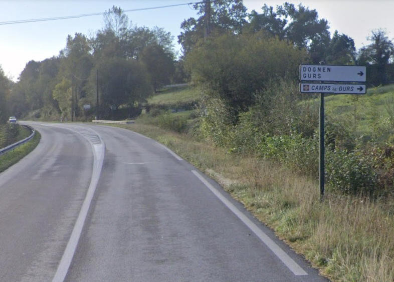 Gurs, panneau route