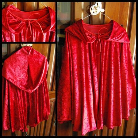 couture cape chaperon rouge