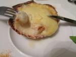 ouvrir les saint jacques et CSJ à la béchamel gratinées au masda 024