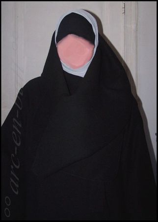 jilbab-manteau hiver noir L
