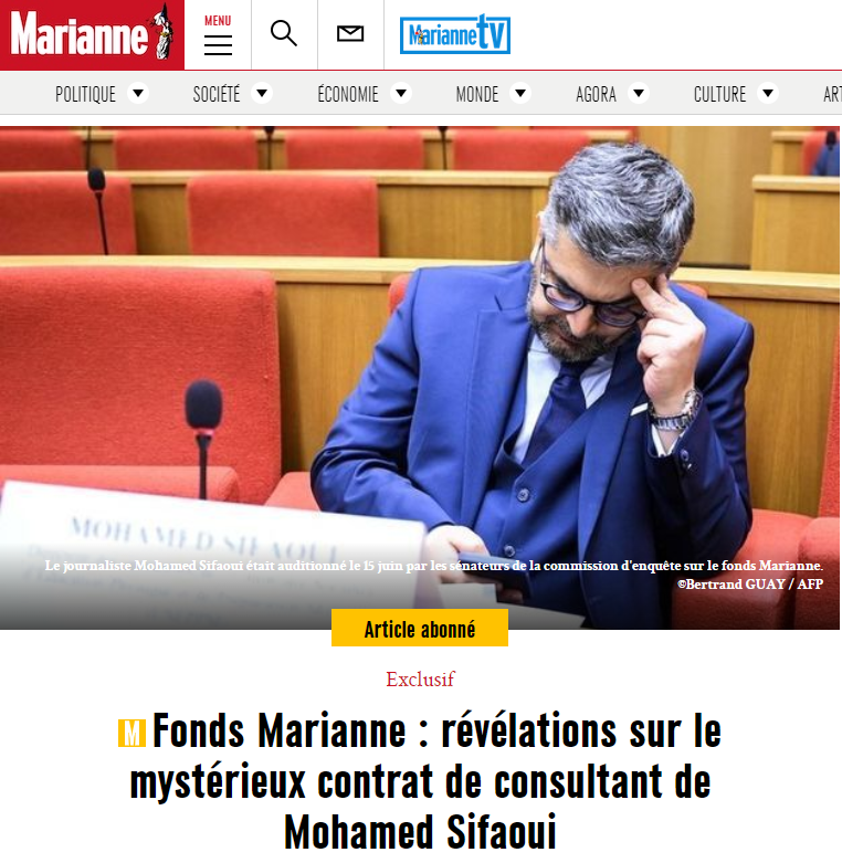 2023-06-30 20_46_10-Fonds Marianne _ révélations sur le mystérieux contrat de consultant de Mohamed