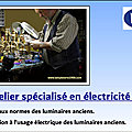 <b>Restauration</b> Réparation Adaptation de Luminaires Anciens sur Paris et Province 