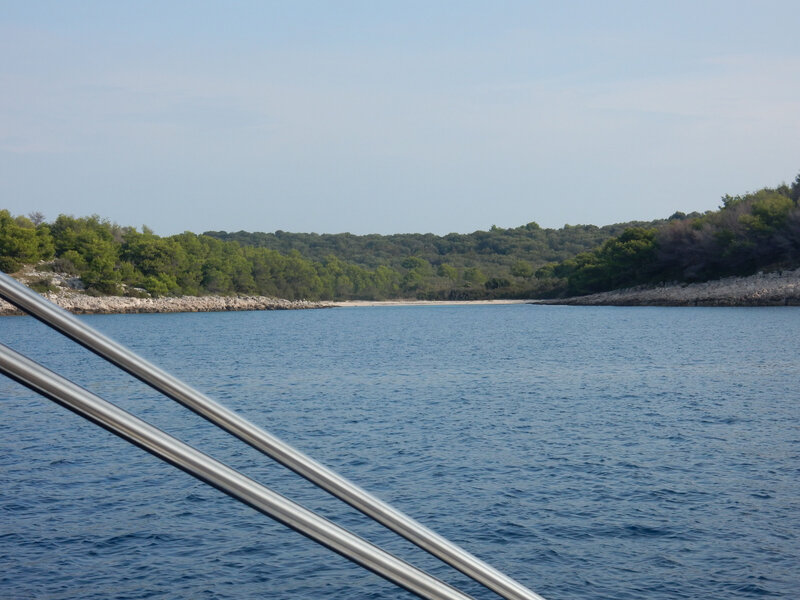 Dugi Otok côte ouest, plage avant le passage du Prolaz mala Proversa 29 octobre