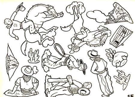 BLOKLAND_VINTAGE_COLORIAGE_SOUVENIR_DE_MON_ENFANCE_COWBOY