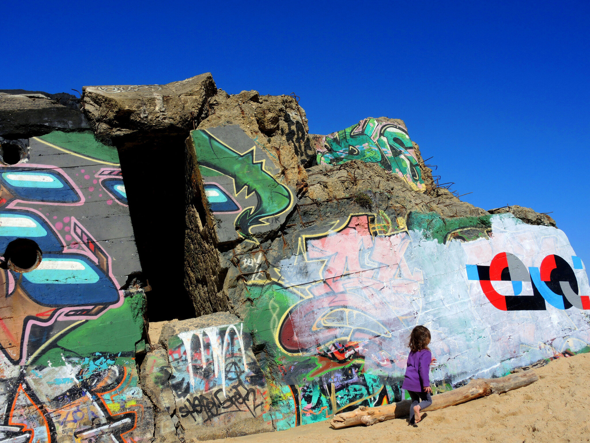 Capbreton, plage de la Savane, le penché et enfant (40)