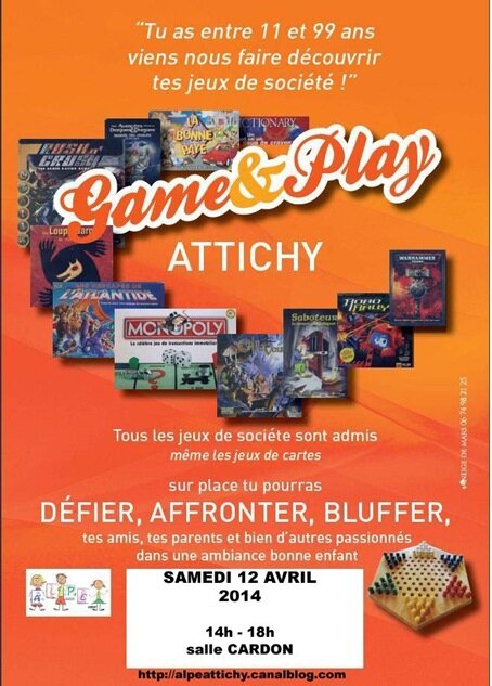 Affiche Game & play2 AVRIL 2014