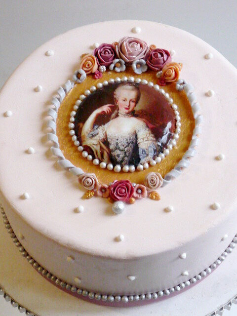 Gâteau médaillon Marie Antoinette