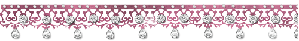 Gif barre scintillante dentelle et pierres roses 299 pixels