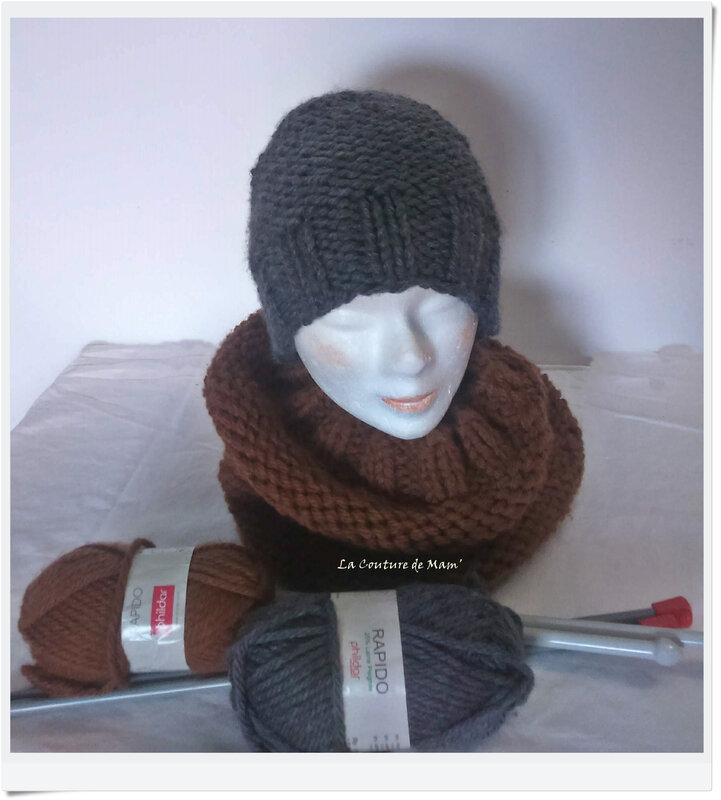 Un bonnet et son snood coordonné