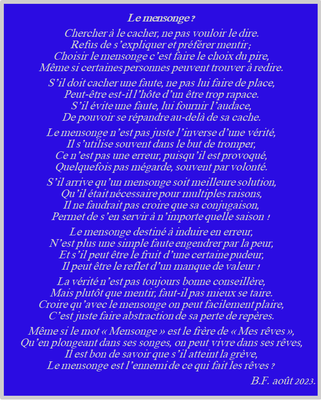 Le mensonge m41