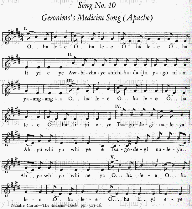 Geronimo's medecine song