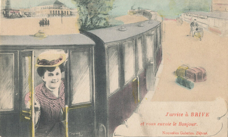 CPA Brive Voyageuse RR