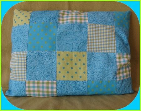 Coussin patchwork recadré