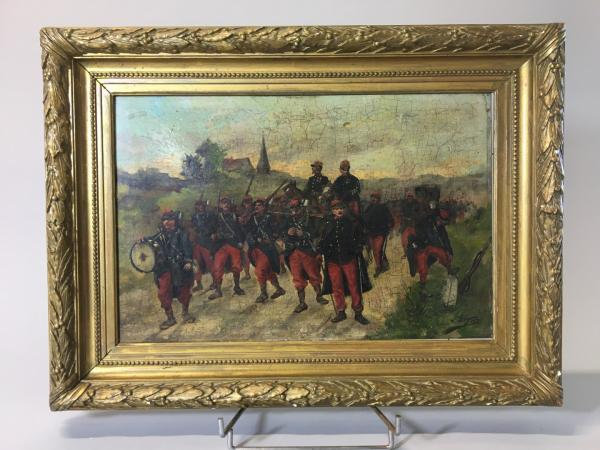 Bligny, le départ de la troupe , guerre de 1870