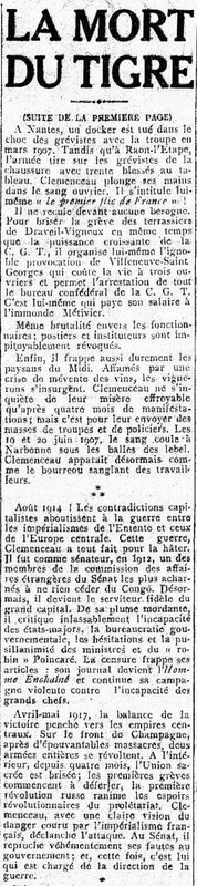 L'Huma mort de Clemenceau2