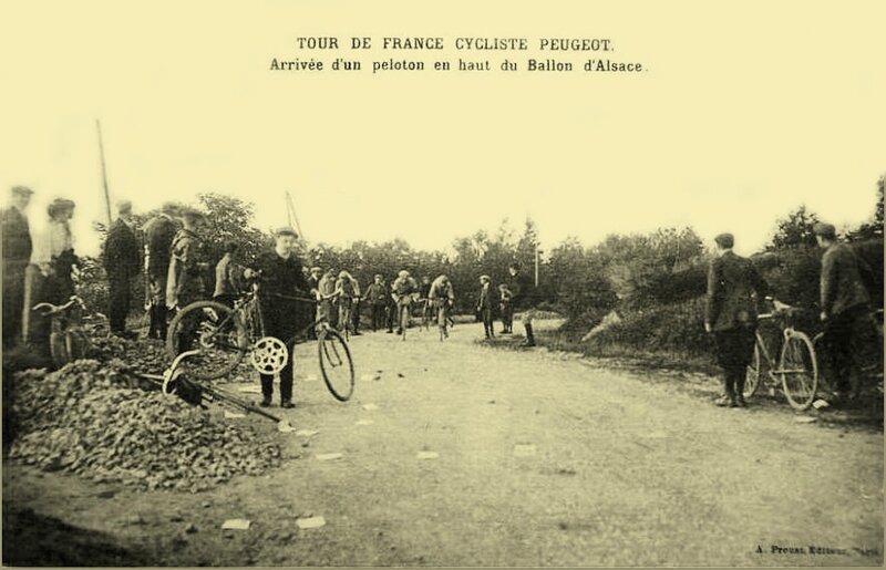 CPA Tour de France Peugeot Wolber 1910 Ballon d'Alsace R